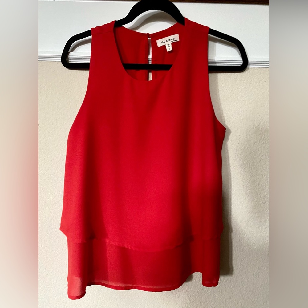 Monteau sleeveless layered top